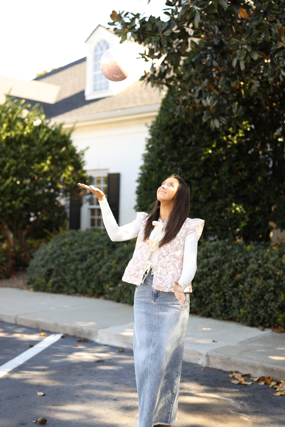 Kammi Vest - Ivory/Blush