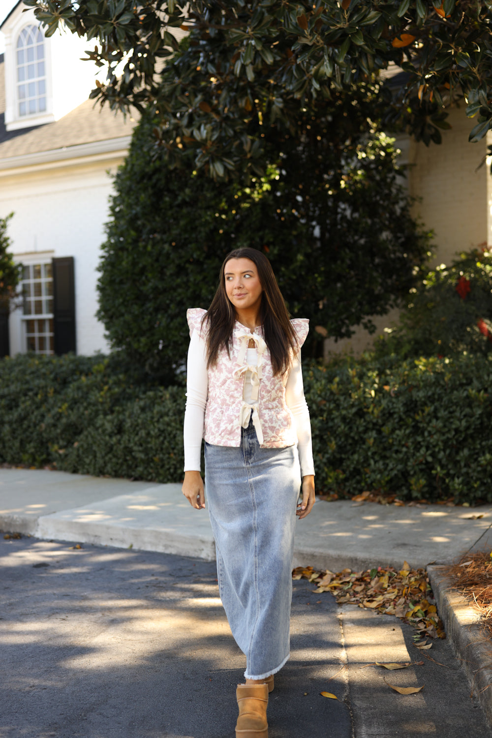 Kammi Vest - Ivory/Blush